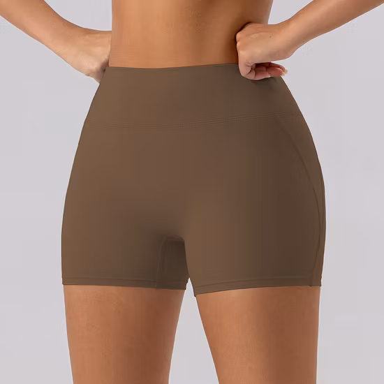 Ropa deportiva Yoga Gimnasio Correr Ciclismo Deportes Pantalones cortos de cintura alta para mujeres